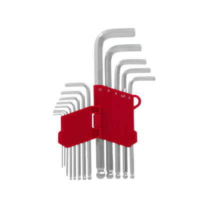 Llaves Allen juego de 13 piezas milimétricas punta de bola largas Santul 9210