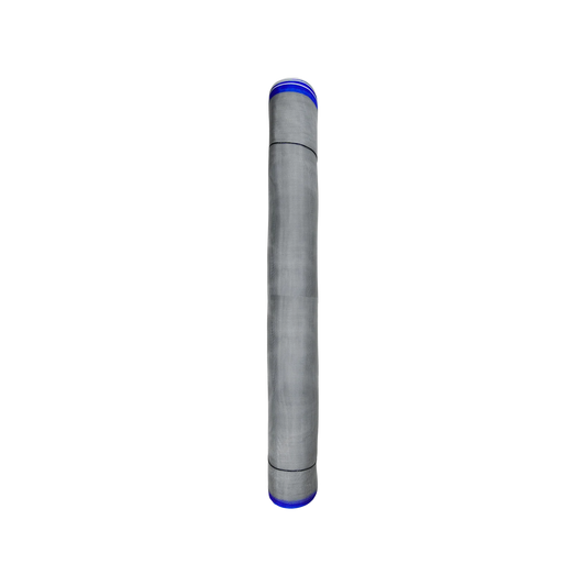 Rollo de tela mosquitera gris, malla fina para protección de ventanas y puertas contra insectos y mosquitos.