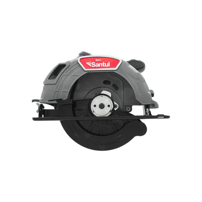 Sierra circular eléctrica Santul 9641 gris/negra 7 1/4 pulgadas 1500W para cortes de madera.