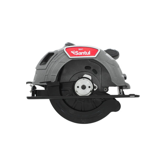 Sierra circular eléctrica Santul 9641 gris/negra 7 1/4 pulgadas 1500W para cortes de madera.