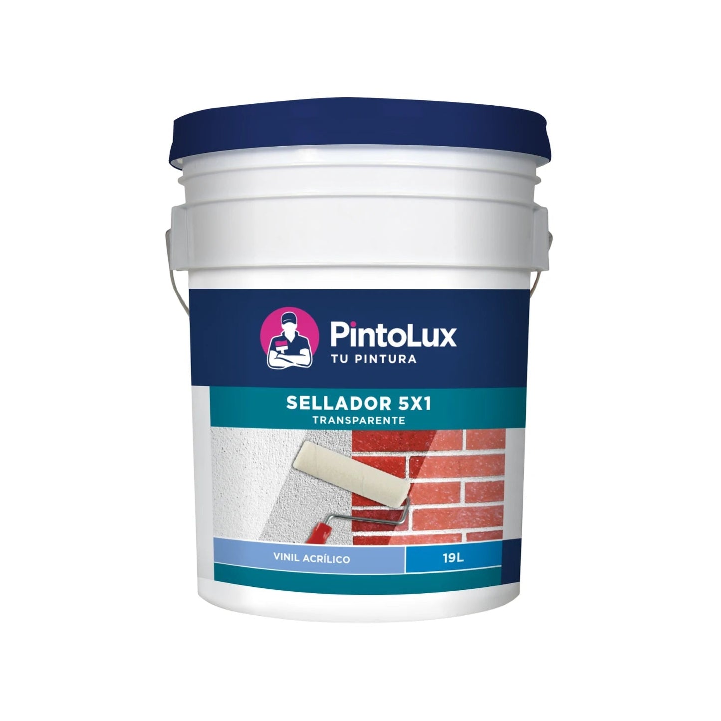 Sellador vinil acrílico Pintolux transparente 19L 5x1 para muros y ladrillos