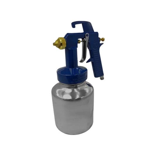 Cuerpo de pistola y vaso de aluminio.,Vaso de 1 litro con anillo reforzado.,Boquilla de 1.3 mm,Conexión de aire de 1/4" pistola de baja presión.