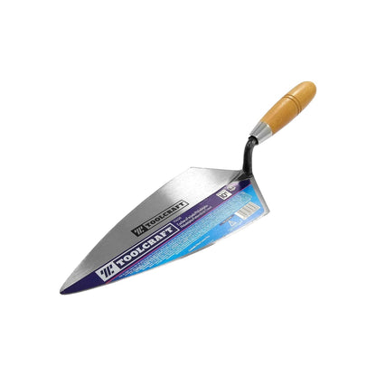 Cuchara de albañil Toolcraft 10 pulgadas, mango de madera, patrón Philadelphia para construcción