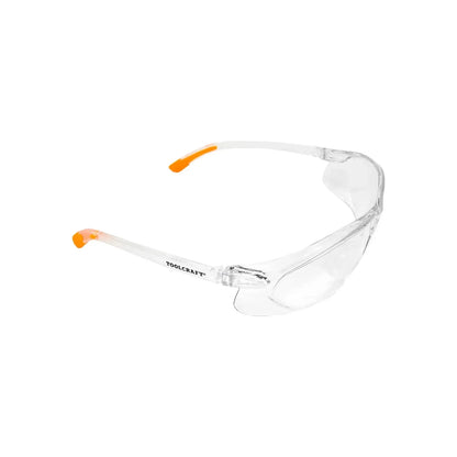 Mica de policarbónato anti-ralladura.,Diseño cómodo y deportivo.,Ligero para usos prolongados.,Patillas de mango anaranjadas anti-derrapante.