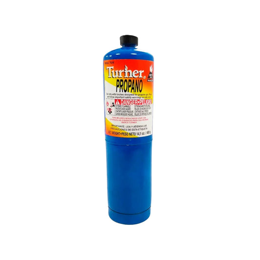 Tanque azul tu-9, Gas propano., Contenido 400 gr, Para mejores resultados use boquillas turner., Venta, solo en tienda física.