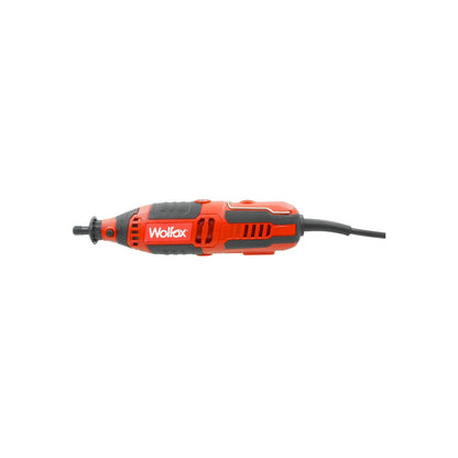 Velocidad de 10,000 - 36,000 RPM,Diámetro del collet: 1/8”,Ciclo de trabajo: 30 min / 15 min.,Gancho de sujeción.,127 V, 60 Hz, 135 W,Usos: Rectificado y desbaste de metales, pulido, corte, afilado, cepillado, pirograbado, lijado y grabado.,Incluye 40 accesorios.